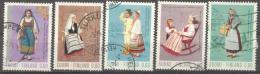 1973 Ancient And National Costumes Mi 733-7 / Facit 736-40 / Sc 533-7 / YT 697-701 Used / Oblitéré / Gestempelt [lie] - Usados