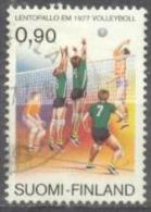 1977 European Volleyball Championships Mi 814 / Facit 817 / Sc 602 / YT 779 Used / Oblitéré / Gestempelt [lie] - Oblitérés