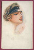 131332 /  Illustrator USABAL - Beautiful Woman With A Hat And A Cigarette - PFB 3796 / 4 - Usabal