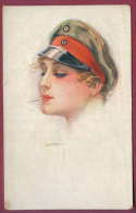 131333 /  Illustrator USABAL - Beautiful Woman With A Hat And A Cigarette - PFB 3796 / 1 - Usabal