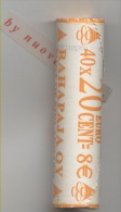 FINLANDIA FINLANDE  ROTOLINI Da 40 Monete  20 CENT 2004 : AFFARONE VALORE CATALOGO 200 EURO - Rouleaux