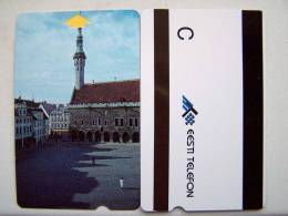 Phone Cards SQUARE Of TALLINN Carte "C" Tirage 7.500 Alcatel Magnetic  From Estonie Estland - Estonie