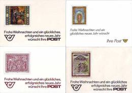 1105a: Österreich Sammlung 12 Verschiedene ÖPT- Weihnachts- Glückwunschkarten, ANK 370.- € - Collections