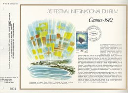 France - CEF 633 - 35è Festival International Du Film Cannes 1982 - 15.05.82 - Illust Pierre Forget - T. 2212 - Covers & Documents