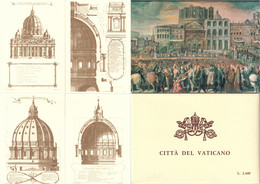 VATICANO 4 INTERI POSTALI 400° ANNIVERSARIO COSTRUZIONE DELLA CUPOLA DI SAN PIETRO L. 650 - 1990 CATALOGO FILAGRANO C35 - Postal Stationeries