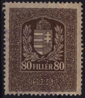 1926 Hungary, Ungarn, Hongrie - Revenue Stamp - 80 F - Fiscali