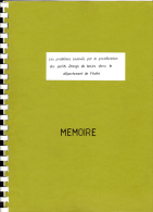 Les Problèmes Soulevés Par La Prolifération Des Petits étangs De Loisirs Dans Le Département De L'Indre - Mémoire, 1984. - Centre - Val De Loire