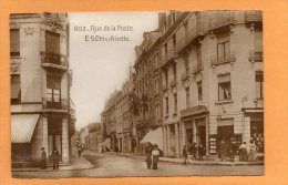 Esch S Alzette Rue De La Poste Confectionhaus Globus Old Postcard - Esch-sur-Alzette