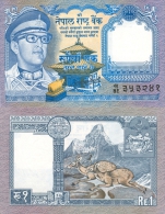 Banknote 1 Rupie Nepal Rupee Re NPR NR Rupees Rupien Geldschein Asien Asia Note Geld Money - Nepal
