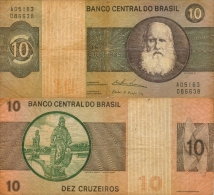 Banknote 10 Cruzeiro Brasilien Brasil Brazil Dez Curuzeiros Money Geldschein BRP Note Geld - Brasilien