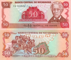 Banknote 50 Cordobas Oro Nicaragua NIO C$ Geldschein Geld Cordoba Geld Note Bank Mittelamerika - Nicaragua