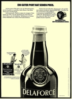 Reklame Werbeanzeige  ,  Deltaforce  -  Ein Guter Port Hat Seinen Preis  -  Von 1974 - Alcohol