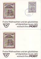 1105b: Österreich 1985, Weihnachts- Glückwunschkarte Der ÖPT, Blanko Und Gestempelt, ANK 54.- € - Lettres & Documents