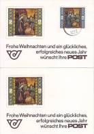 1105c: Österreich 1984, Weihnachts- Glückwunschkarte Der ÖPT, Blanko Und Gestempelt, ANK 80.- € - Briefe U. Dokumente