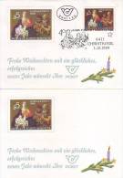 1105d: Österreich 1989, Weihnachts- Glückwunschkarte Der ÖPT, Blanko Und Gestempelt, ANK 52.- € - Storia Postale