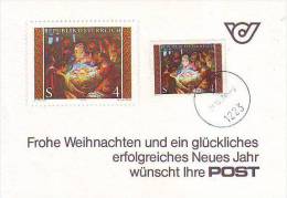 1105f: Österreich 1979, Weihnachts- Glückwunschkarte Der ÖPT, Gestempelt 24.12., ANK 152.- € - Storia Postale