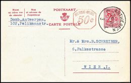 Belgium 1959, Postal Stationery Antwerpen To Wien - Carte-Lettere