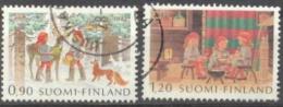 1982 Christmas Mi 916-7 / Facit 918-9 / Sc 673-4 / YT 880-1 Used / Oblitéré / Gestempelt [lie] - Gebraucht