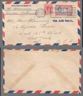 Bahamas 1941 Airmail Cover To USA - 1859-1963 Crown Colony