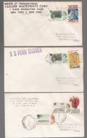 Bahamas 1961-66 3 Ship Covers Mixed USA TRANSHATTERAS PENN CARRIER ALDINA - 1963-1973 Autonomia Interna