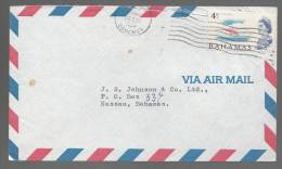 Bahamas 1970 Airmail Cover Local Use 4c Stamp Late Isssue White Paper - 1963-1973 Ministerial Government