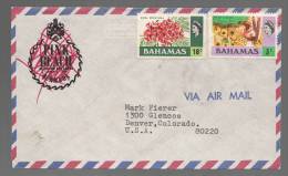 Bahamas 1971 Airmail Cover To USA Drum And Flower - 1963-1973 Ministerial Government