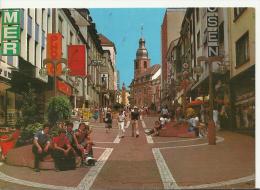 GERMANY 1986 - PODSTCARD -RHEINLAND -  PIRMASENS - ST JOSEP CHURCH AND PEATONAL ZONE - ADDR TO SWITZERLAND  W 1 ST OF 10 - Pirmasens