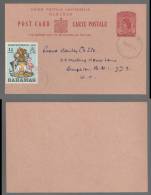 Bahamas 1973 Uprated Postal Stationery To BRIGHTON UK - 1963-1973 Autonomie Interne