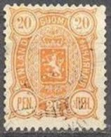 1889-1900 Three-Numbered 20 Penni 14x13 Mi 30B / Facit 30 / Sc 62 / YT 31B Used / Oblitéré / Gestempelt [lie] - Usados