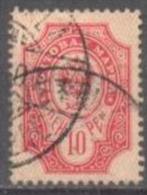 1901-03 1st Letterpress Issue 10 Penni 14,25x14,75 Mi 57BI / Facit 57I / Sc 72 / YT 57 Used/ Oblitéré / Gestempelt [lie] - Usati