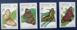 GRENADA Papillons (serie 2) SERIE COMPLETE * * Neuf Sans Charniere MNH (500 UPAE Discovering New World Beauty) - Schmetterlinge