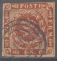 1858 Wavy Lines In Spandrels Mi 7a /Facit 7 / Sc 7 / YT 8 Used / Oblitéré / Gestempelt [lie] - Usati