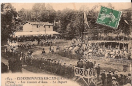 CHARBONNIERES LES BAINS (Rhône) - Les Courses D´Anes - Le Départ - Faye Buraliste Editeur - 1909 - Charbonniere Les Bains