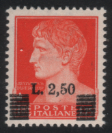 Italia - Francobollo Del 1929 Soprastampato: Lire 2,50 Su Lire 1,75 Arancio - 1945 - Neufs