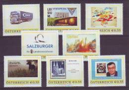 1106l: Steckkarte- Lot Mit Guten Personalisierten Marken (mit €- Zeichen) - Timbres Personnalisés