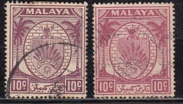 Negri Sembilan Used 1949, 10c Colour Variety  Definitive, Malaya, Malaysia - Negri Sembilan