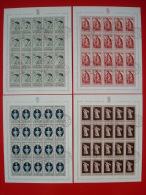 LUXEMBURG 1945 Nr 395/398 FULL SHEET / CANCELLED / COT. 600 EUR / CARITAS / Superb ! - Gebraucht