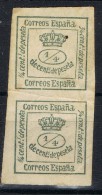 Dos Cuartillos 1877, VARIEDAD Impresion ERROR, Num 173 * - Oblitérés