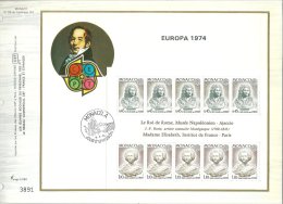 Document Philatélique De Monaco - Europa 1974 - Oblitération Du 08/05/74 (1er Jour) - Usati