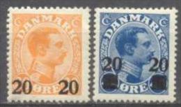 1926 Christian X Surcharged Mi 151-2 / Facit 175-6 / Sc 176-7 / YT 172-3 MH / Neuf Avec Charniere / Ungebraucht [lie] - Unused Stamps