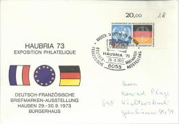 ALEMANIA EXP FILATELICA FRANCO ALEMANA HAUSEN HAUBRIA 73 BANDERAS - Sonstige & Ohne Zuordnung