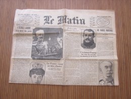 Journal Quotidien Original « Le Matin »jeudi 12 Septembre 1912 > 100 Ans-faire Défiler Photos + Certificat Authencité - Kranten Voor 1800