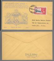 Barbados 1935 Cover King Georg To USA - Barbades (...-1966)