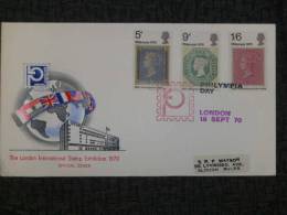 GB FDC 1970 INTERNATIONAL STAMP EXHIBITION LONDON - 1952-1971 Pre-Decimal Issues