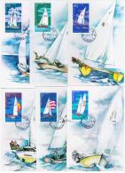 Bulgaria 1981 Sailing Sport X6 Maximum Card 1973 Ship Ships Canceled In Varna - FDC