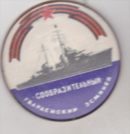 Russia - Battleships Pin Badges - Corvette - Soobrazitelnyy - Bateaux