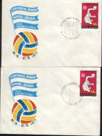 Romania- 2 Envelopes Special Occsionally 1977-World Handball Championship, Junior - Balonmano
