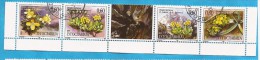 1995 X  2716-19  JUGOSLAVIJA FLORA FEISENBLUEMCHEN  WWF   STRIP USED - Usati