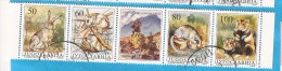 1992 X  2525-28   JUGOSLAVIJA FAUNA MAMIFERI    WWF   STRIP USED - Oblitérés