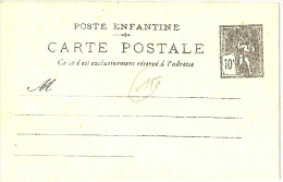 LPP12/3- FRANCE POSTE ENFANTINE - Private Stationery